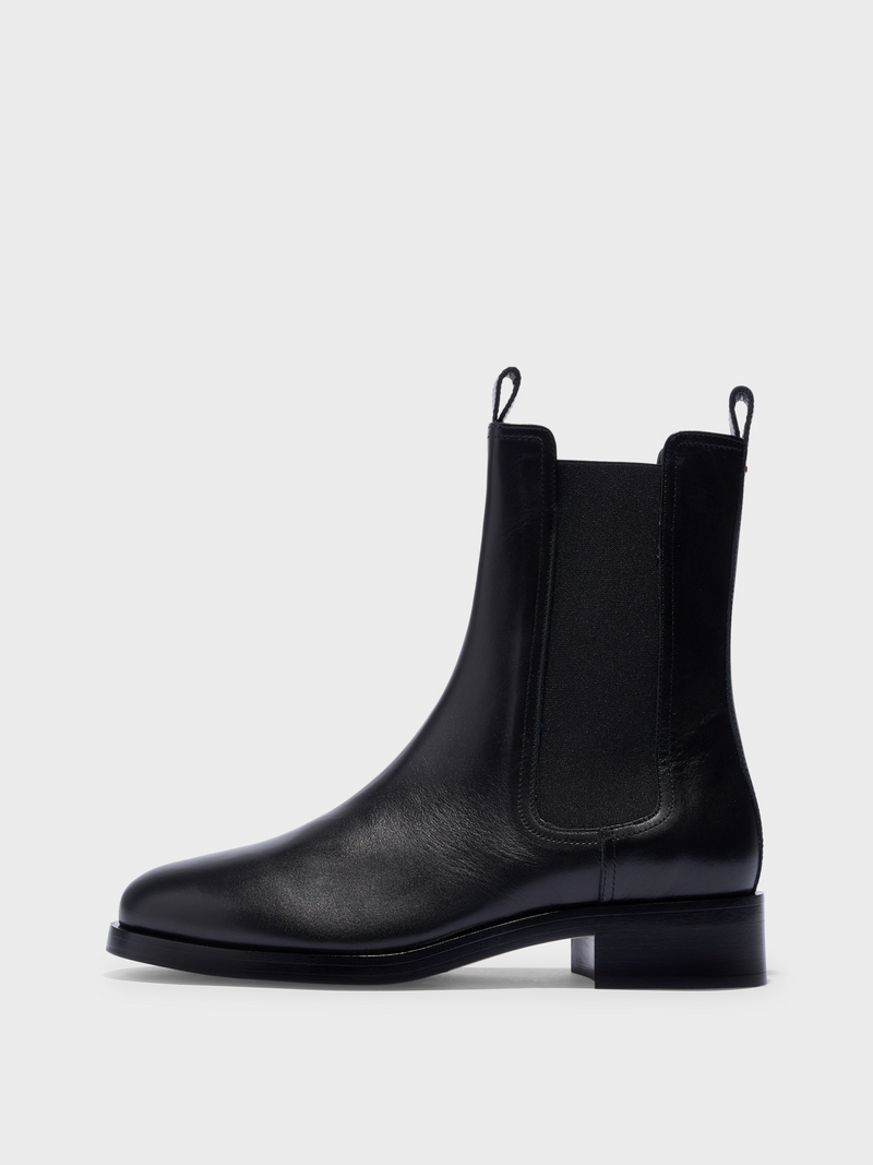 Caspar Leather Ankle Boots