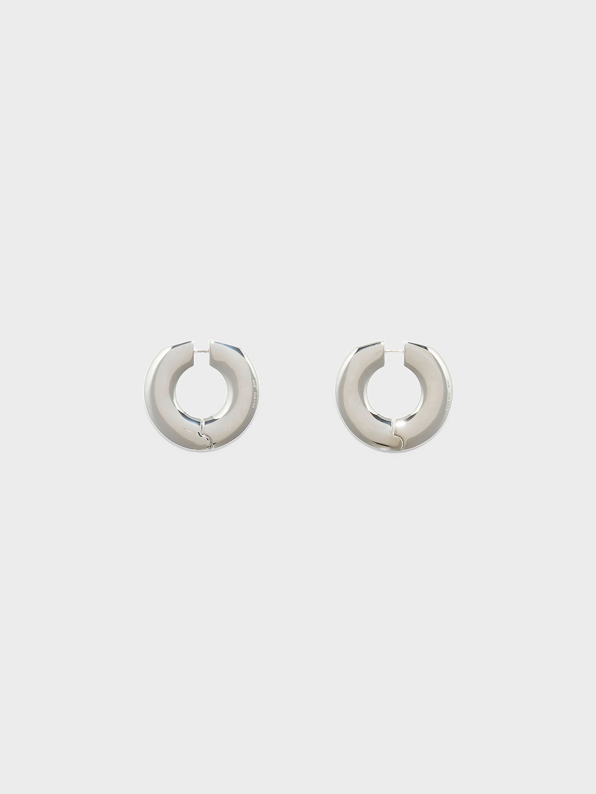 Aeyde | Ada Large Palladium-Plated Hoop Earrings for Women | Luxury Materials | Handmade in Italy