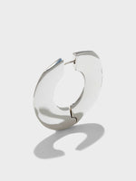Ada Large Palladium-Plated Hoop Earrings - Image 2