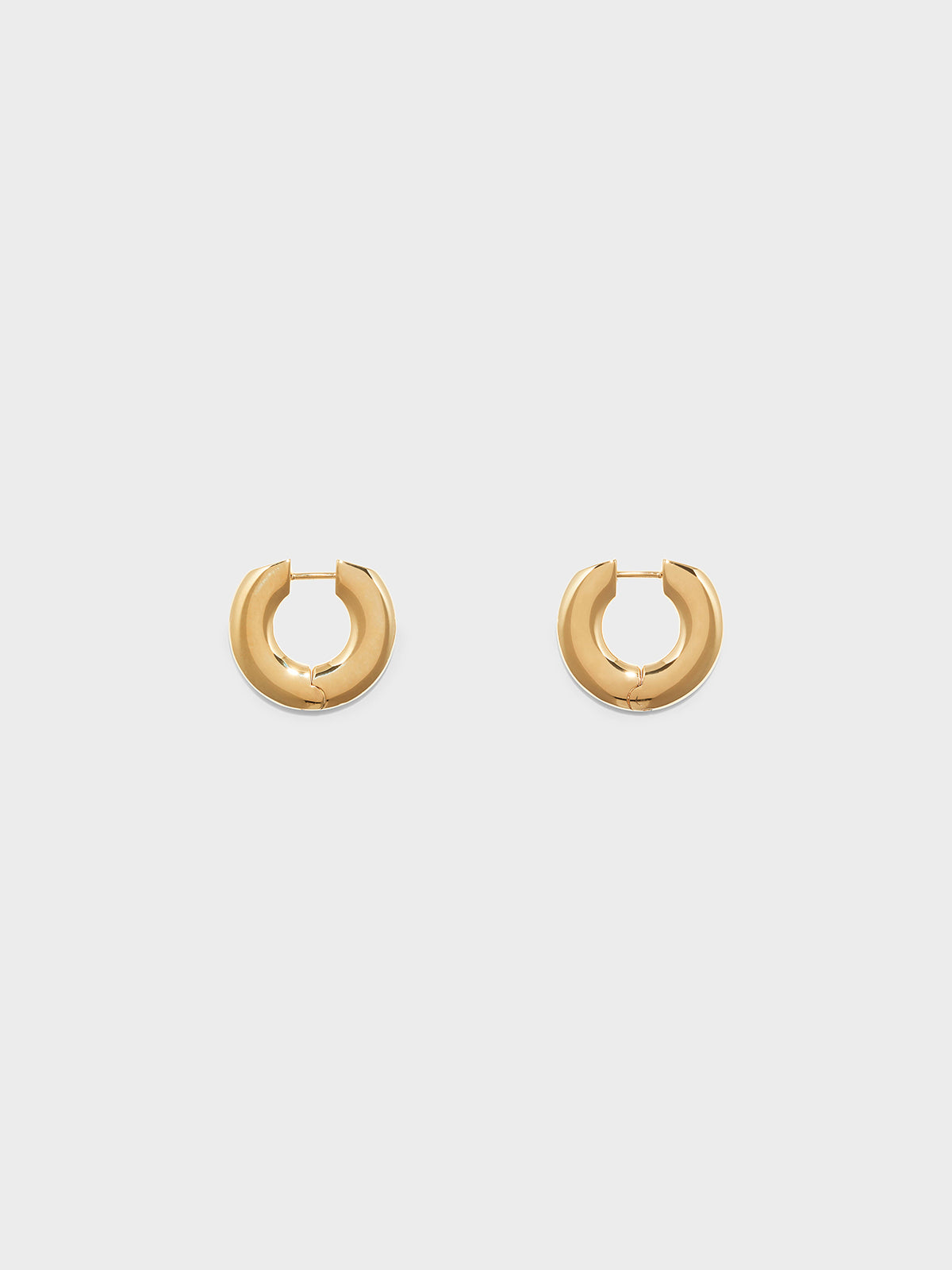 Aeyde | Ada Medium 18kt Gold-Plated Hoop Earrings for Women | Luxury Materials | Handmade in Italy
