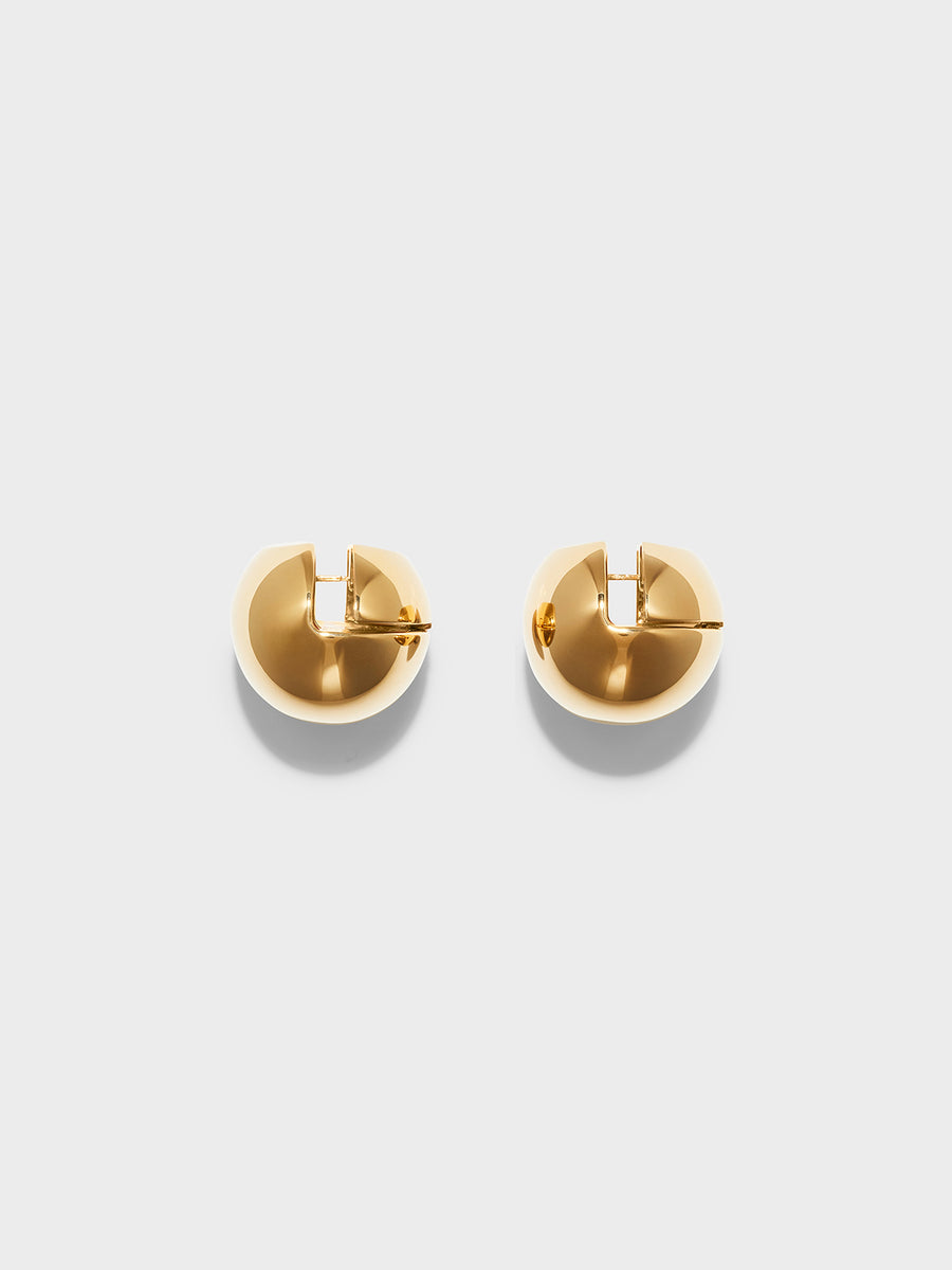 Aeyde | Alice Large 18kt Gold-Plated Earrings for Women | Luxury Materials | Handmade in Italy | How to Style