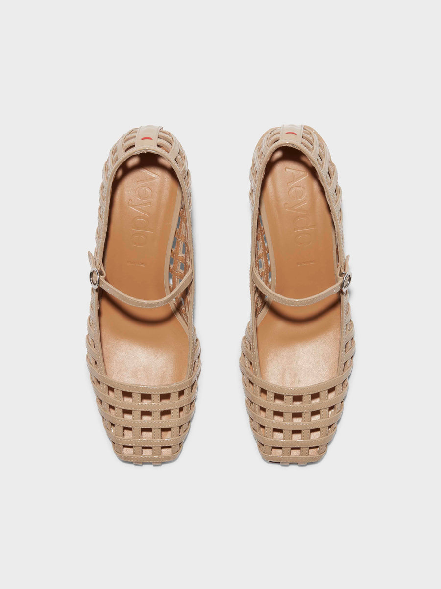 Aline Caged Leather Mary-Jane Pumps