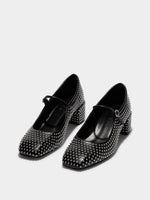 Aline Mini Studs Leather Mary-Jane Pumps - Image 2