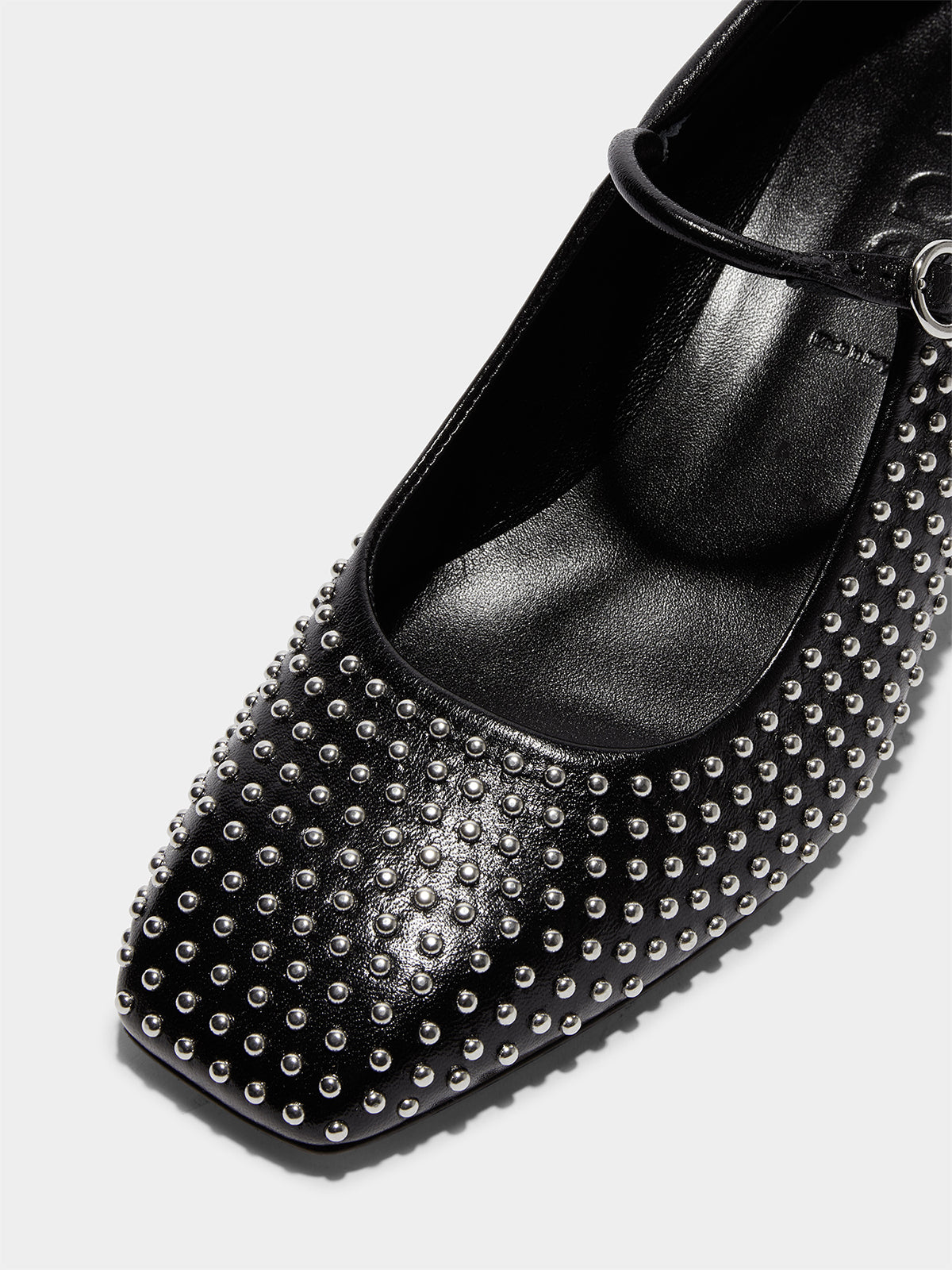 Aline Mini Studs Leather Mary-Jane Pumps - Image 3