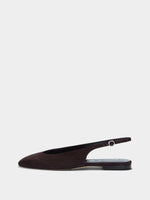 Amelia Suede Slingback Flats - Image 1