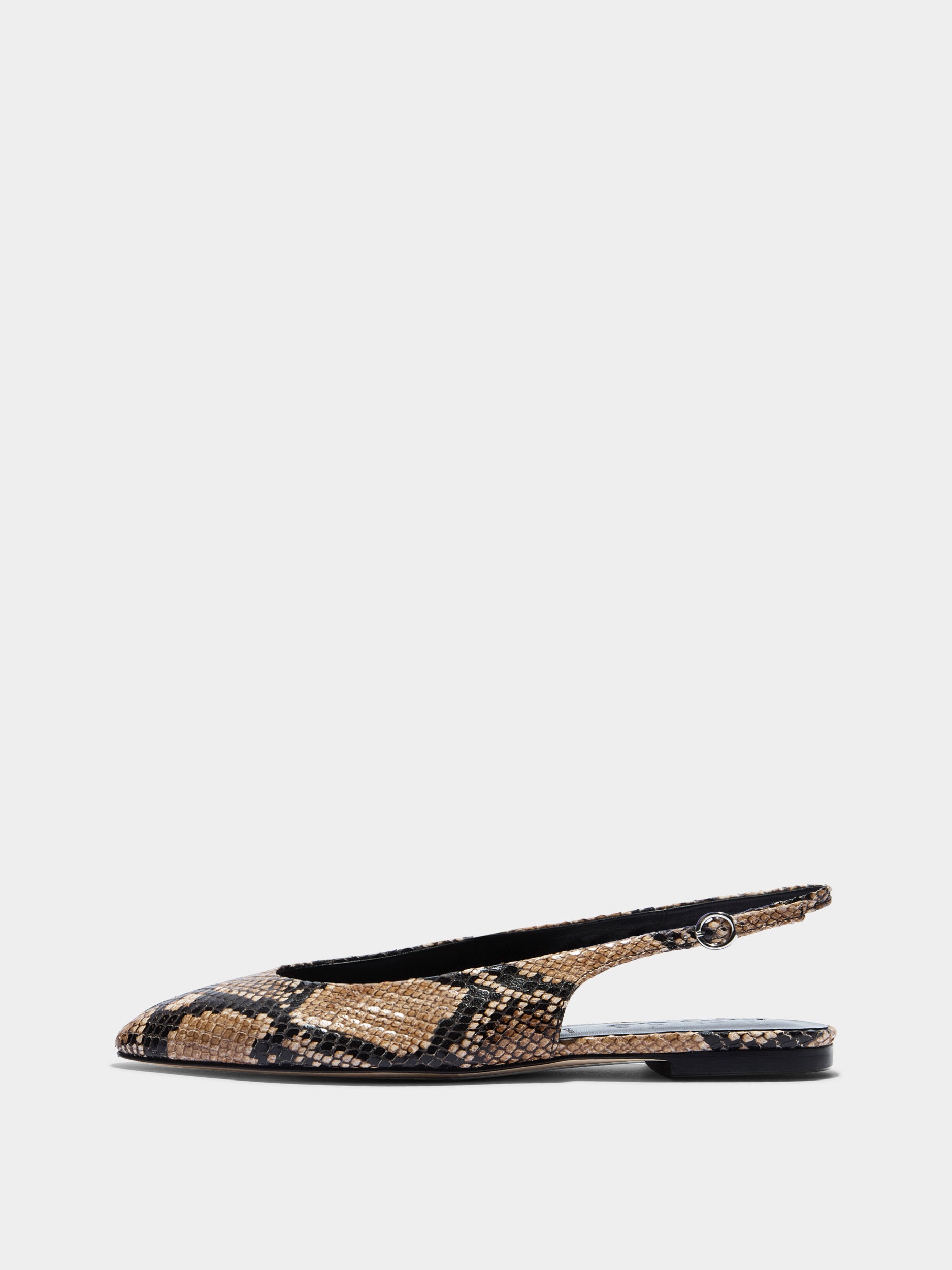 Amelia Snake Print Slingback Flats - Image 1