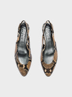 Amelia Snake Print Slingback Flats - Image 5
