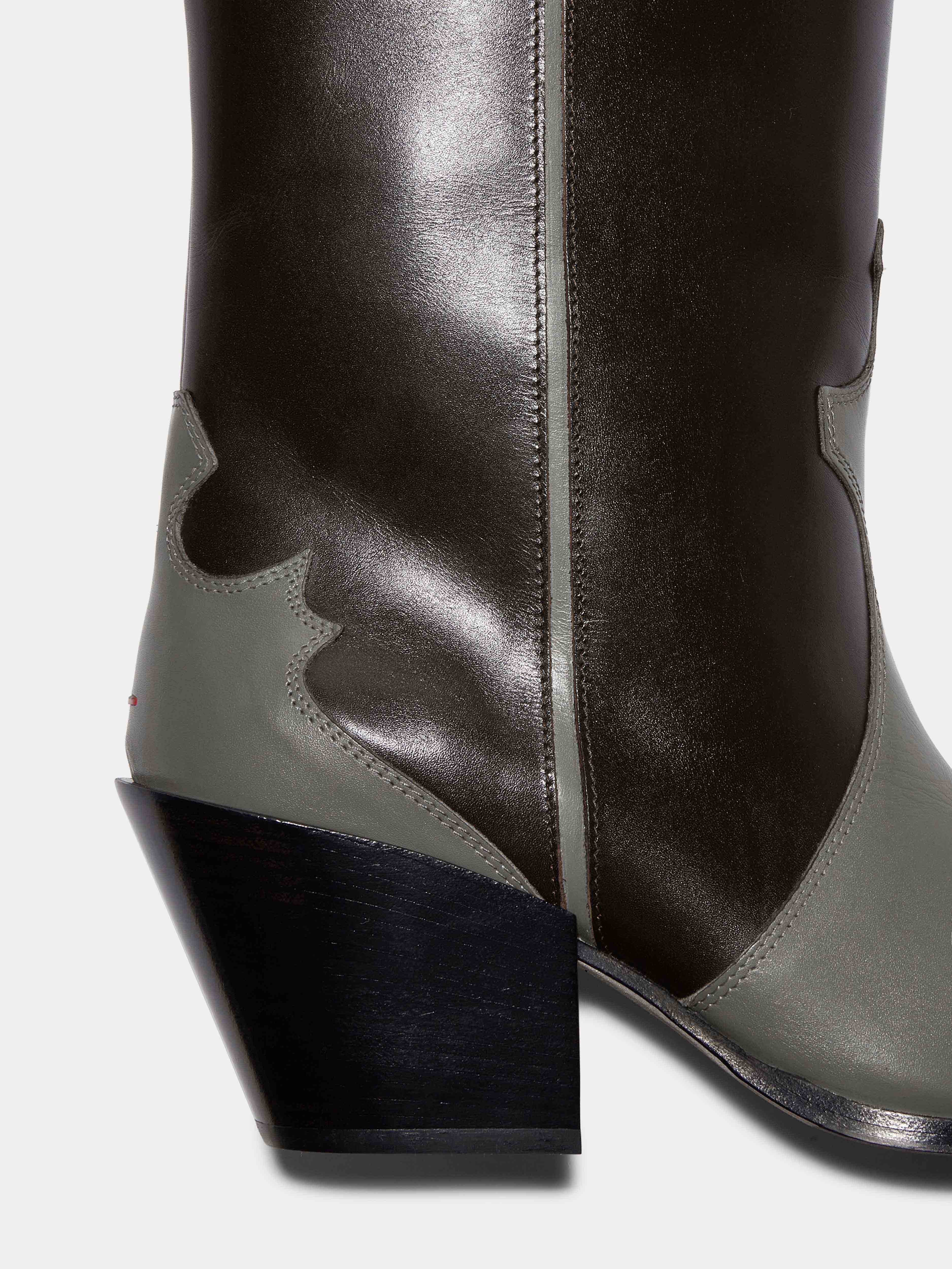 Ariel Leather Cowboy Boots - Image 4