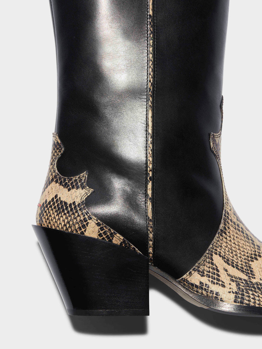 Ariel Leather Cowboy Boots