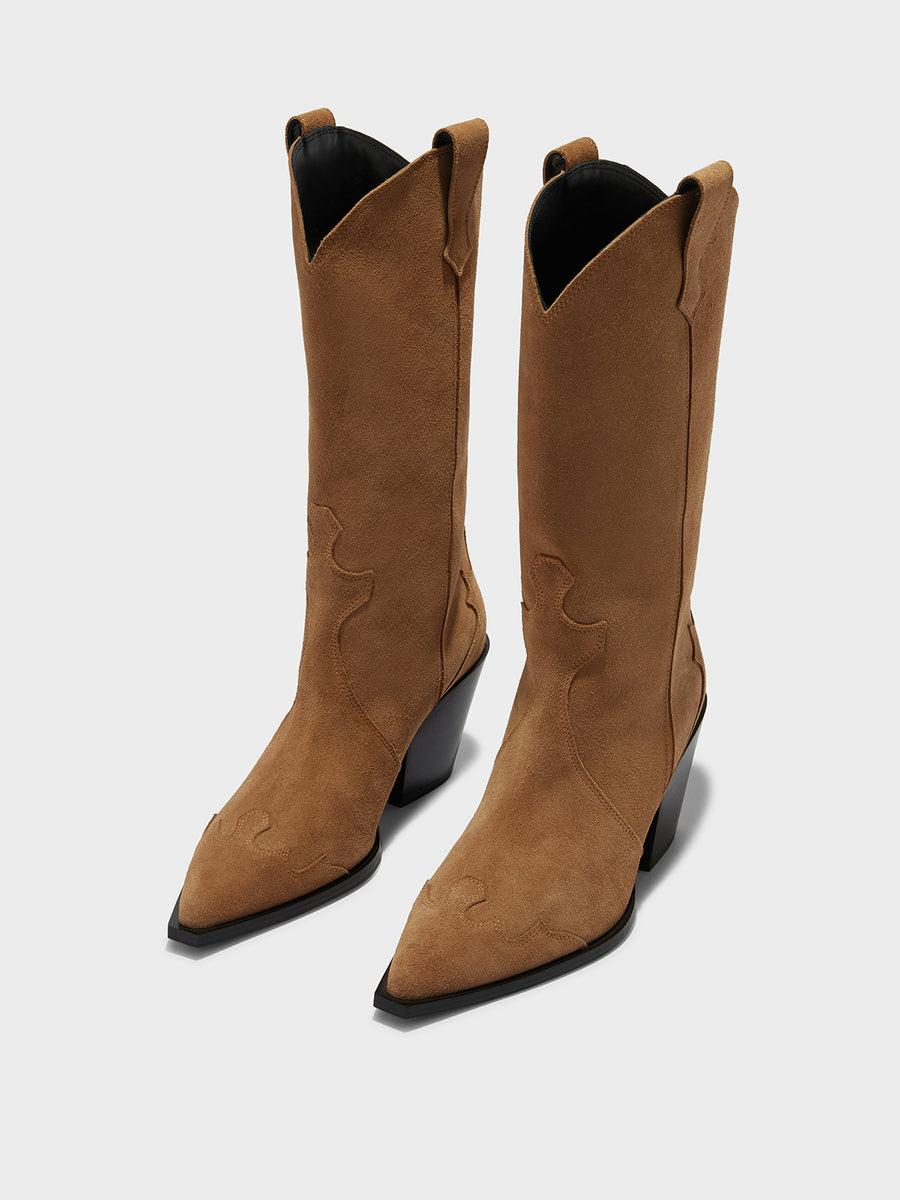 Ariel Suede Cowboy Boots