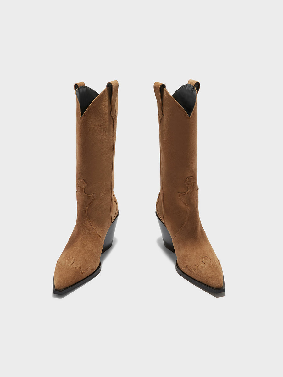 Ariel Suede Cowboy Boots