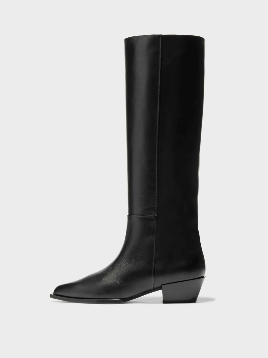 Arla Leather Cowboy Knee-High Boots