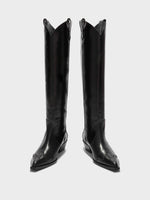 Aruna Leather Knee-High Cowboy Boots - Image 5