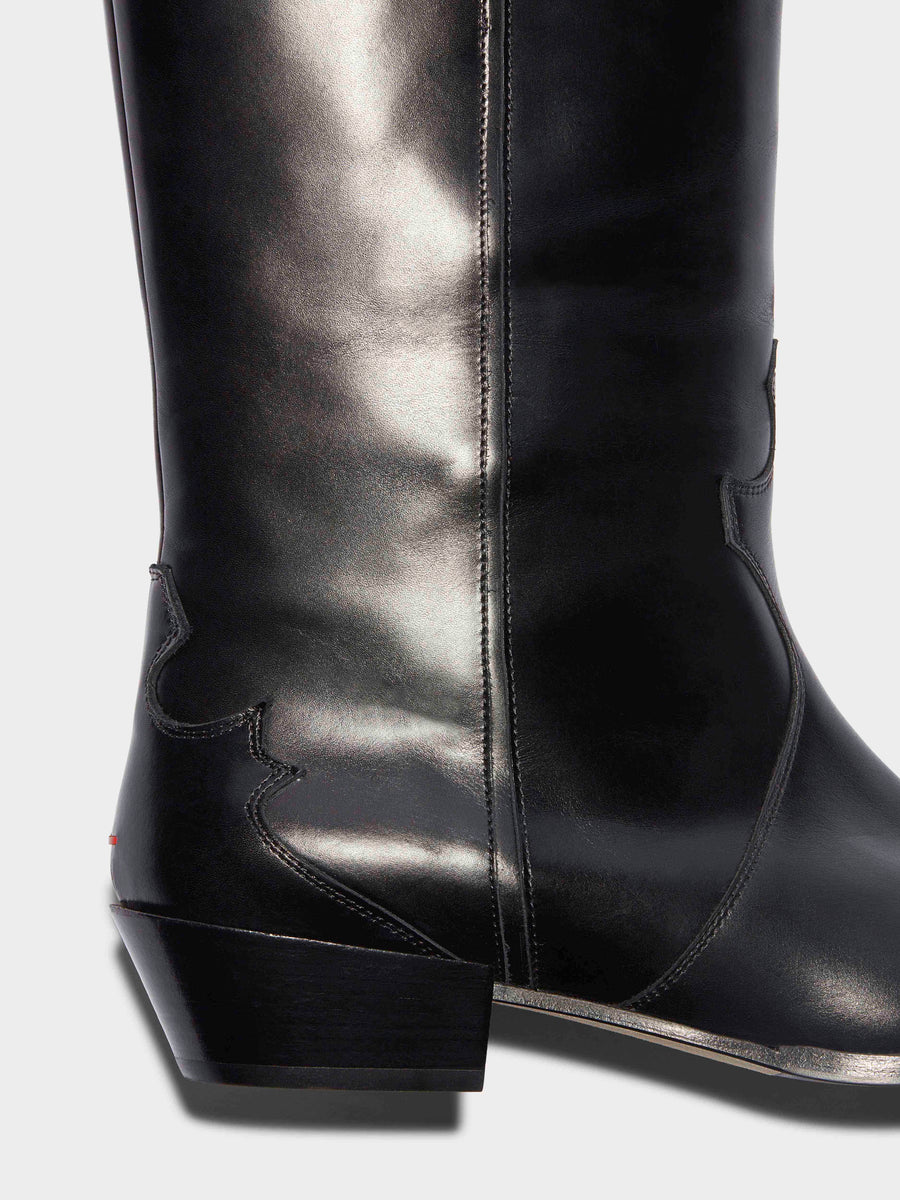 Aruna Leather Knee-High Cowboy Boots