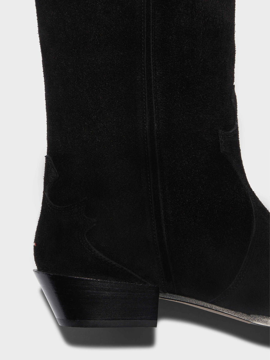 Aruna Suede Knee-High Cowboy Boots