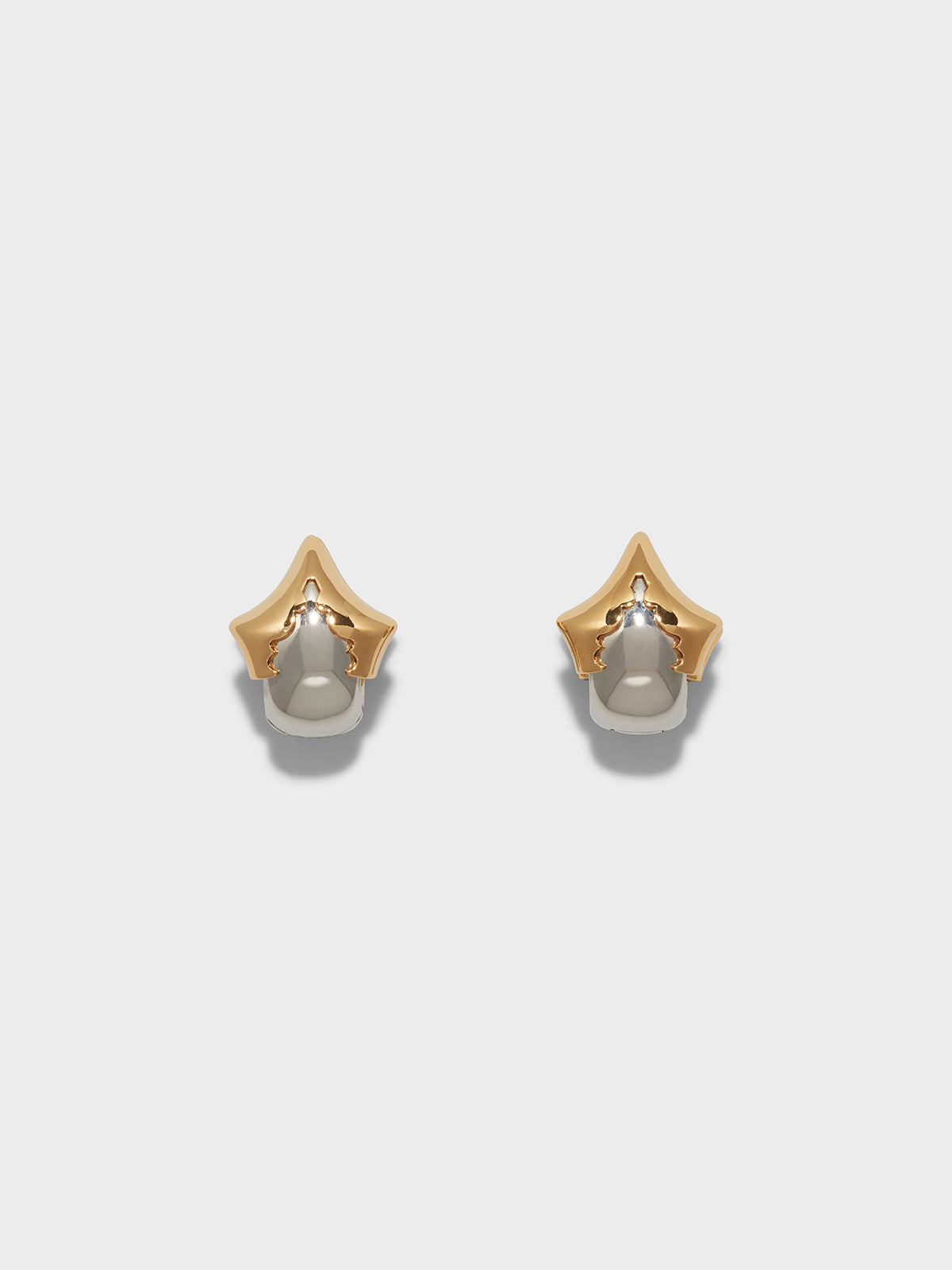 August Palladium and 18kt Gold-Plated Earrings - Image 1
