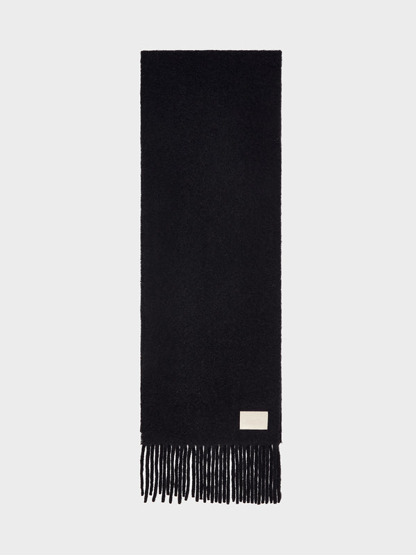Aeyde | Bale Alpaca Scarves for Women | Black Alpaca | Luxury Materials | Handmade in Italy