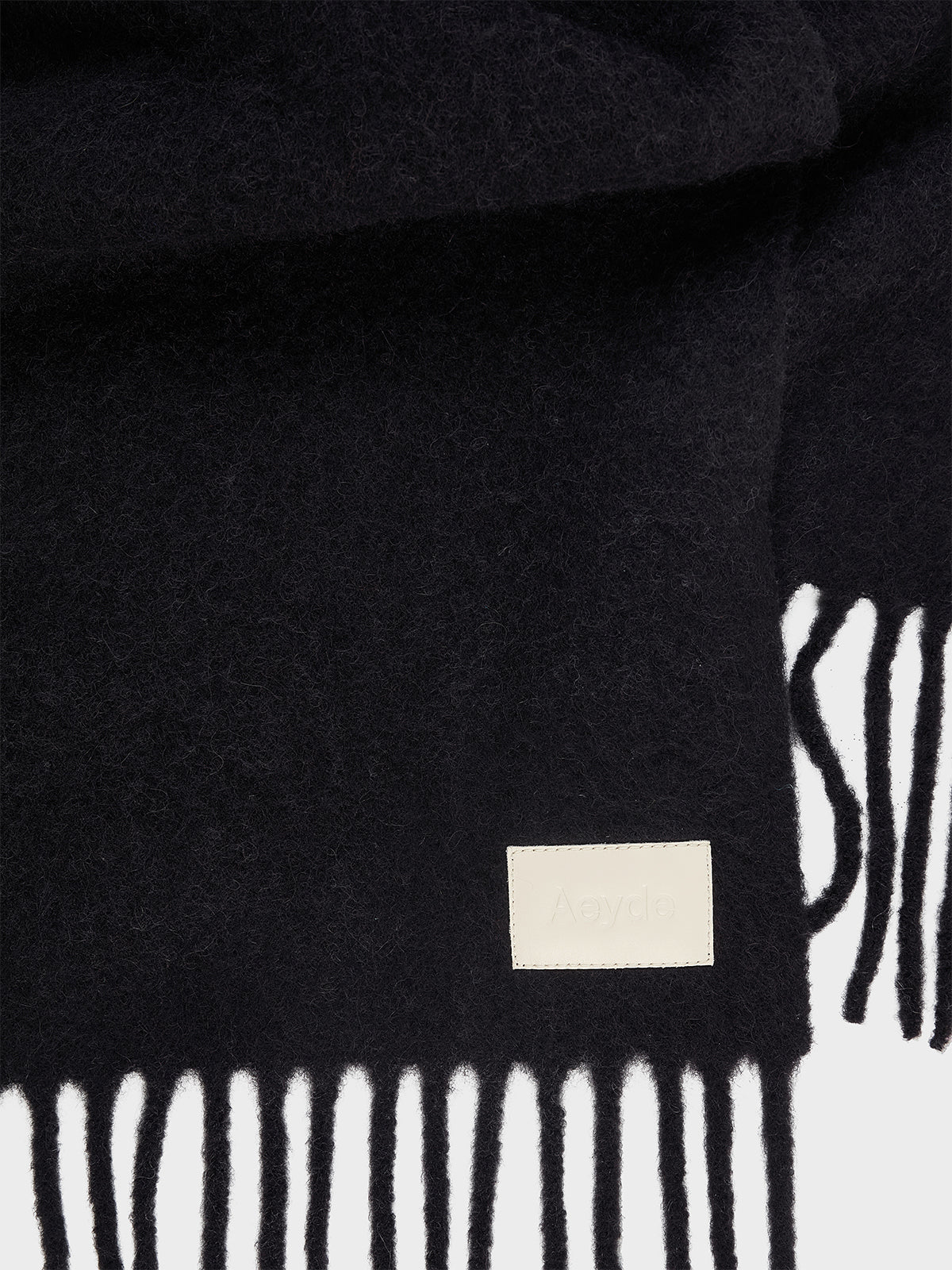 Aeyde | Bale Alpaca Scarves for Women | Black Alpaca | Luxury Materials | Handmade in Italy | Material Details