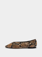 Betty Snake Print Ballet Flats - Image 1