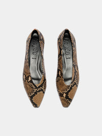 Betty Snake Print Ballet Flats
