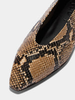 Betty Snake Print Ballet Flats - Image 4