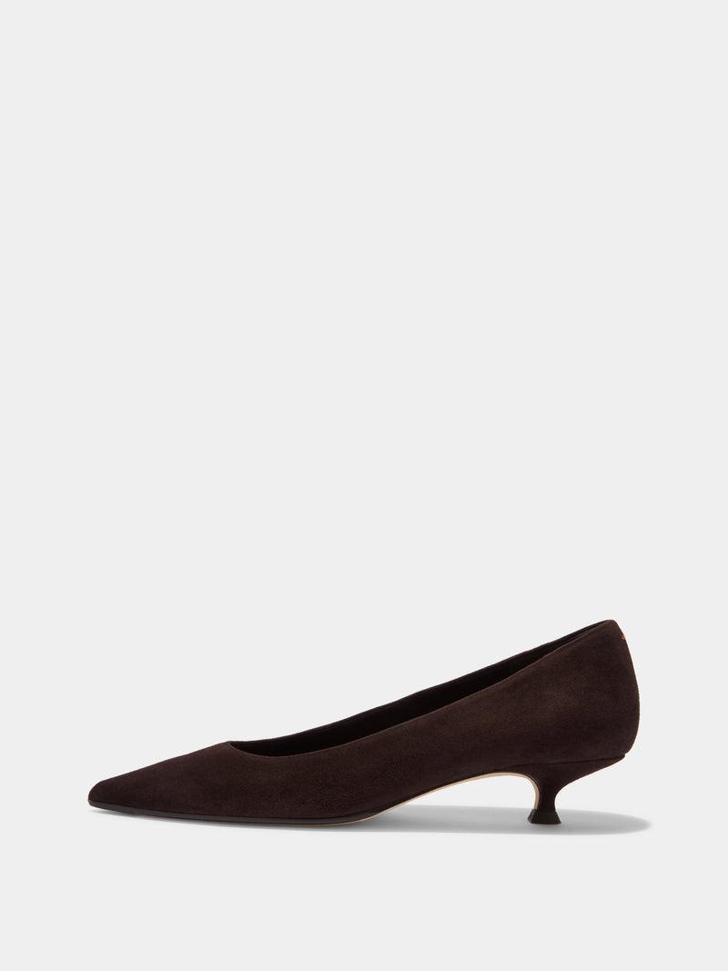Cari Suede Pointed-Toe Pumps
