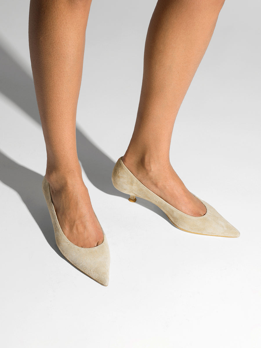 Cari Suede Pointed-Toe Pumps
