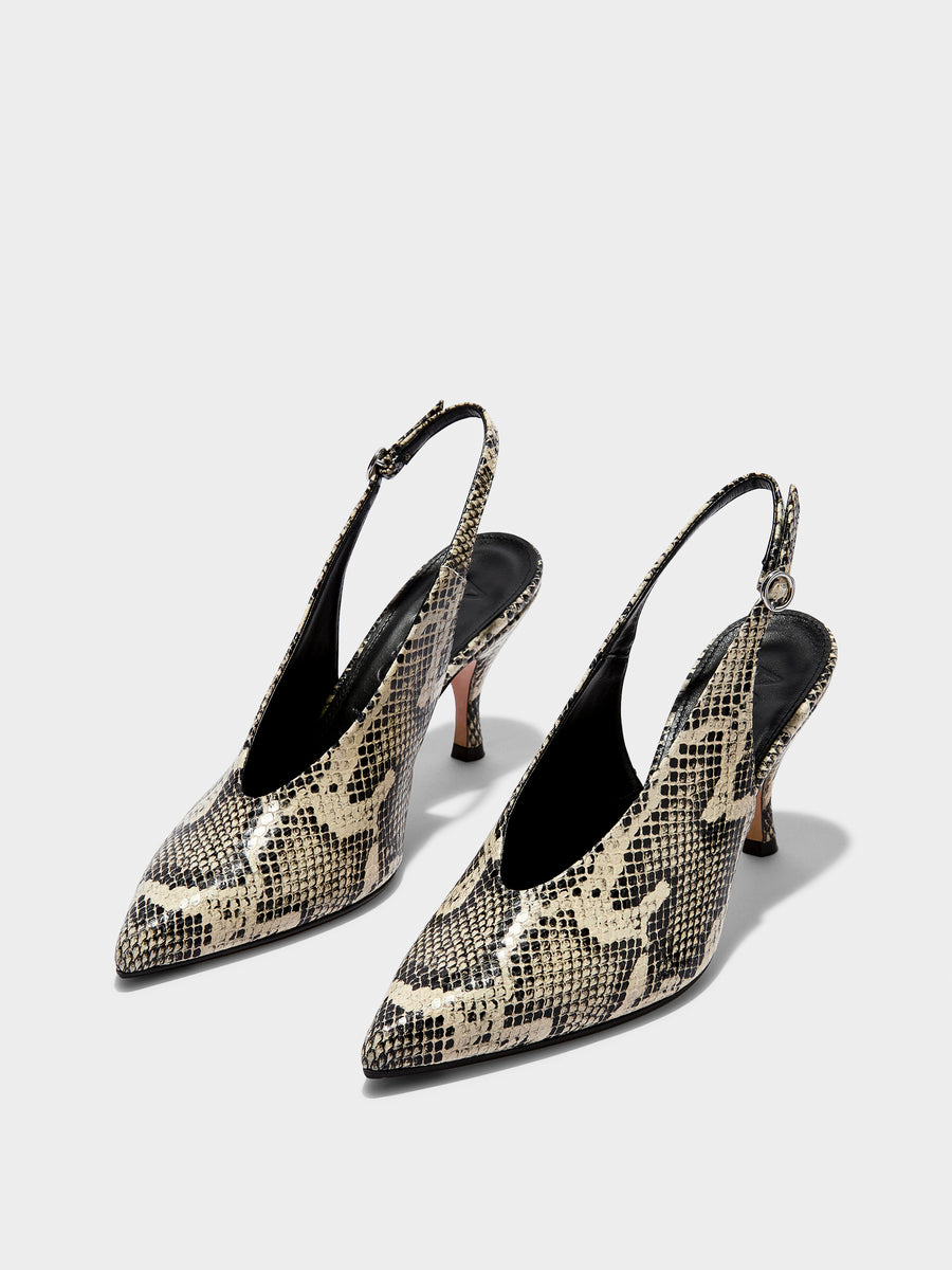 Carla Snake Print Pumps