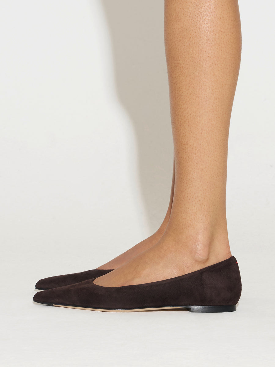 Cassy Pointed-Toe Suede Flats