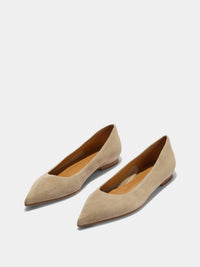 Cassy Pointed-Toe Suede Flats