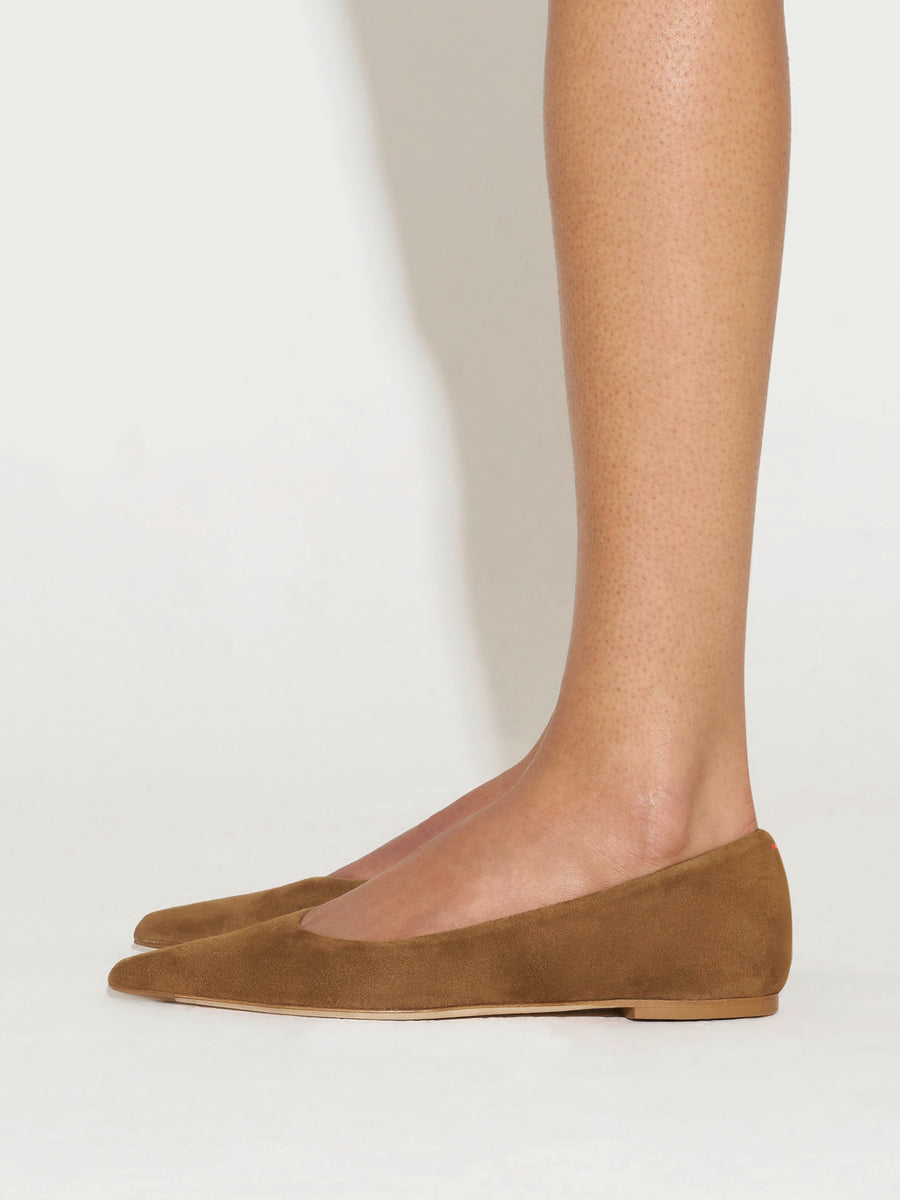Cassy Pointed-Toe Suede Flats