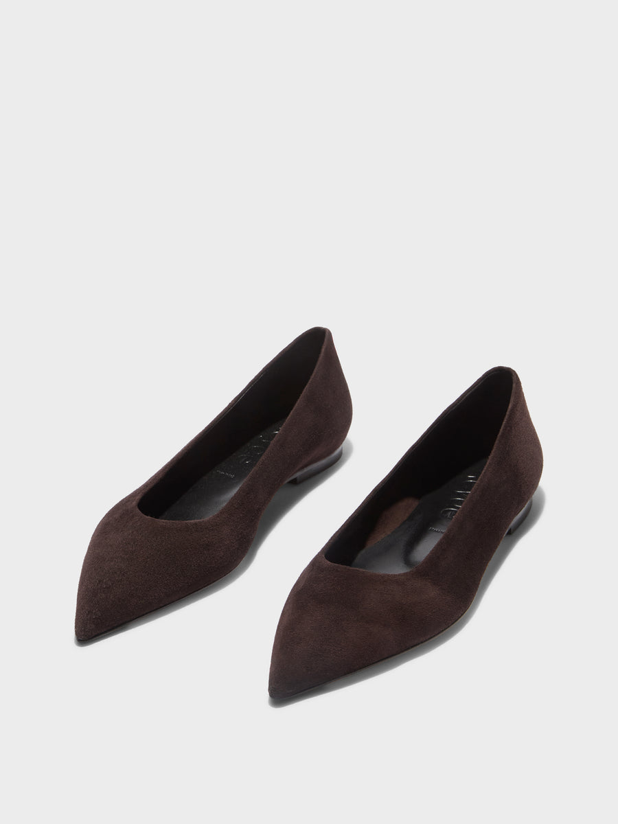 Cassy Pointed-Toe Suede Flats