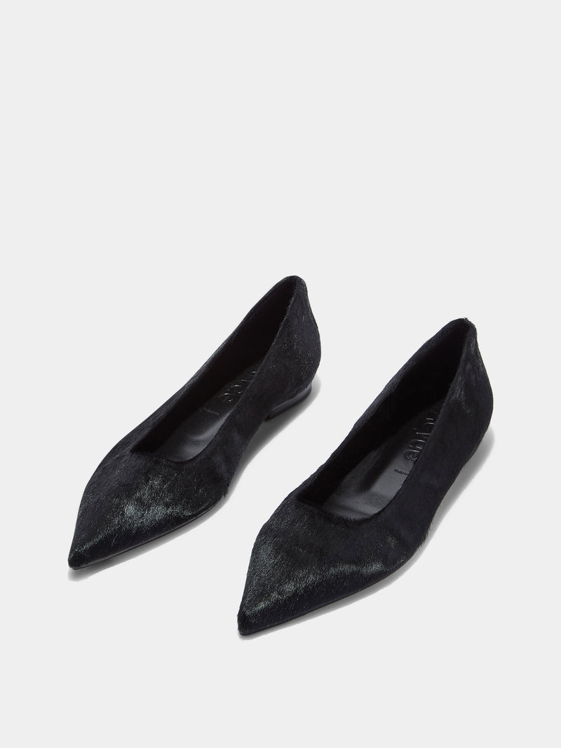 Cassy Pony Hair Ballet Flats
