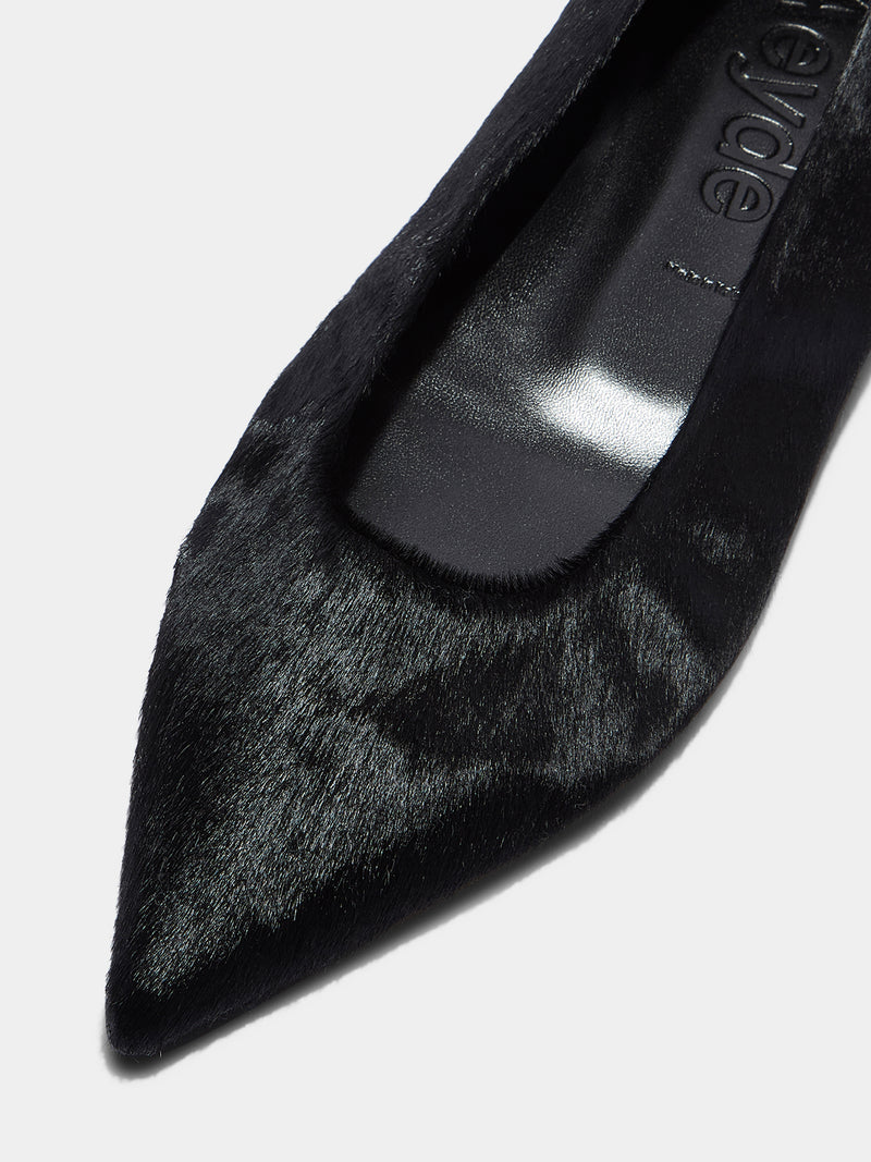 Cassy Pony Hair Ballet Flats