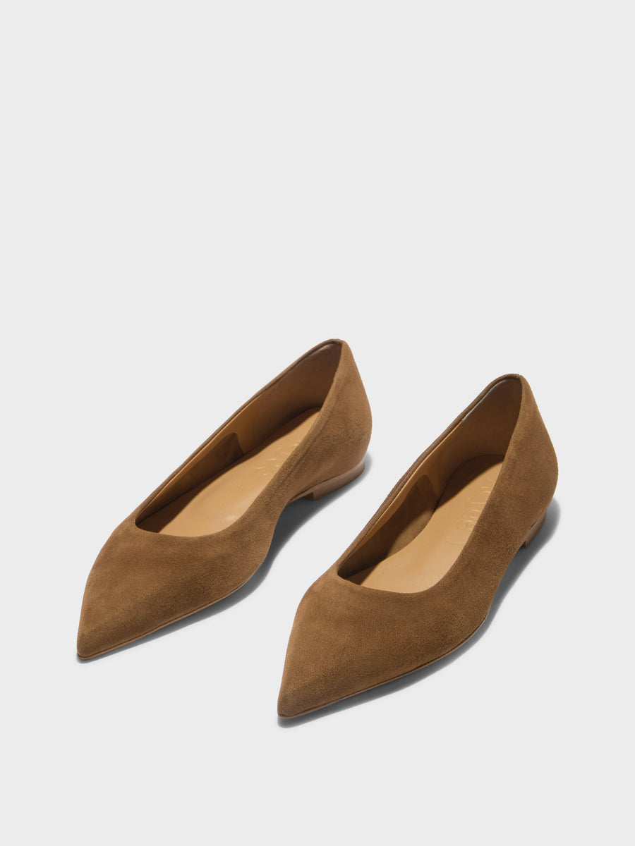 Cassy Pointed-Toe Suede Flats