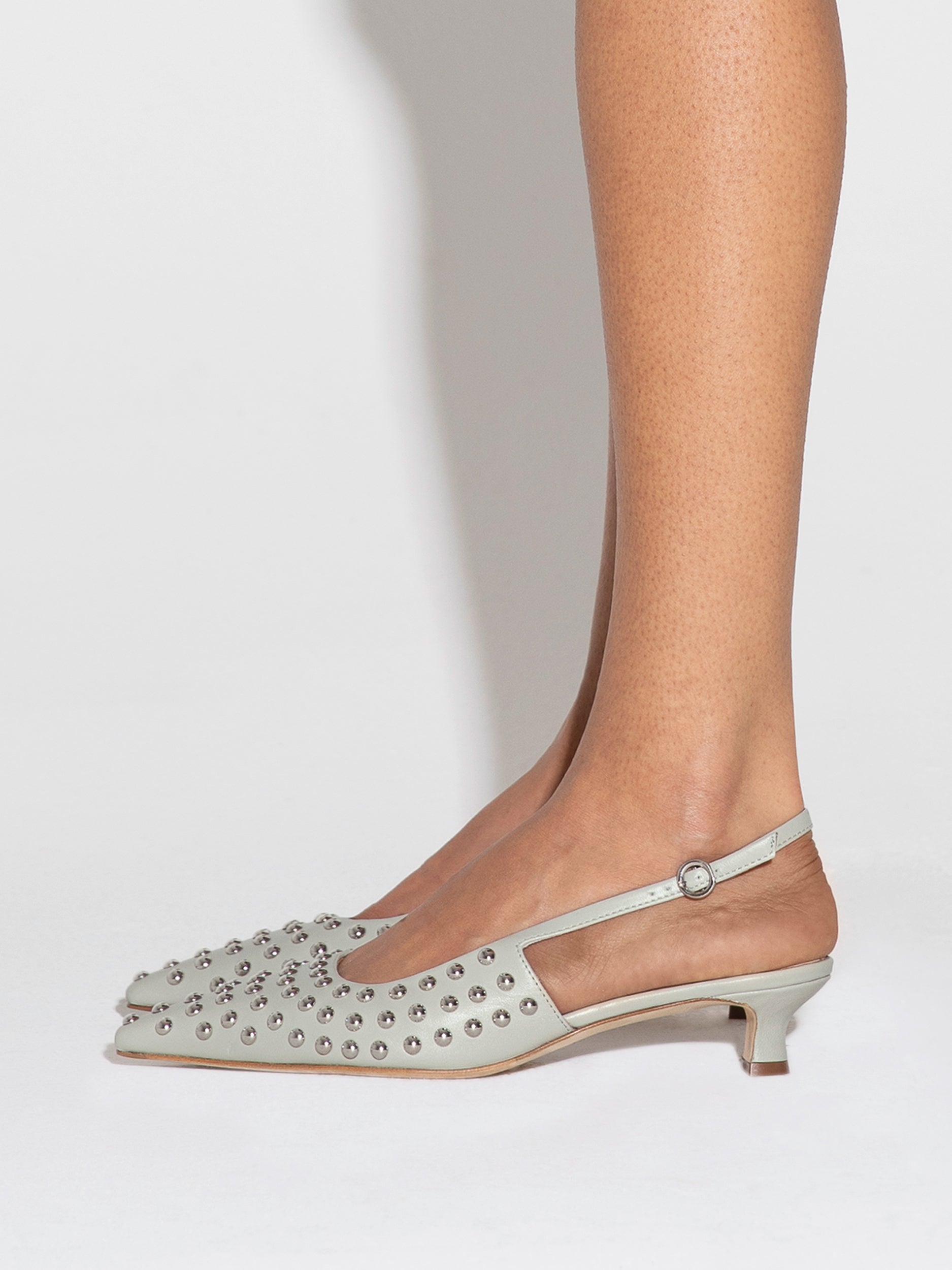 Catrina Studded Slingback Pumps - Image 6