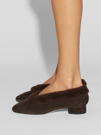 Delia Shearling Flats