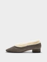 Delia Shearling Flats