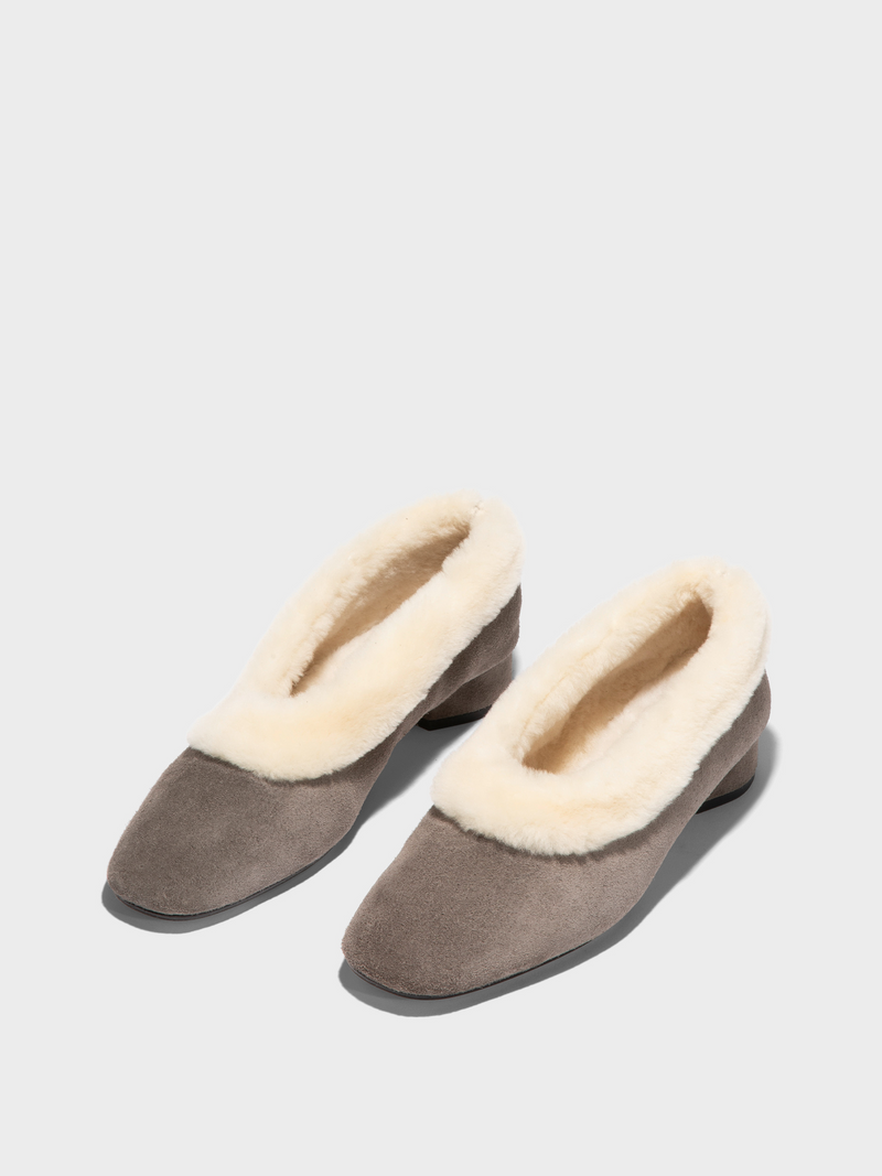 Delia Shearling Flats