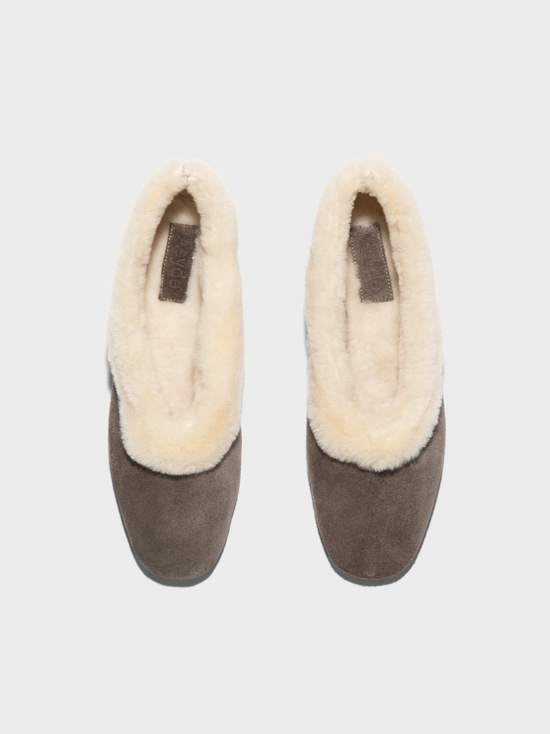 Delia Shearling Flats