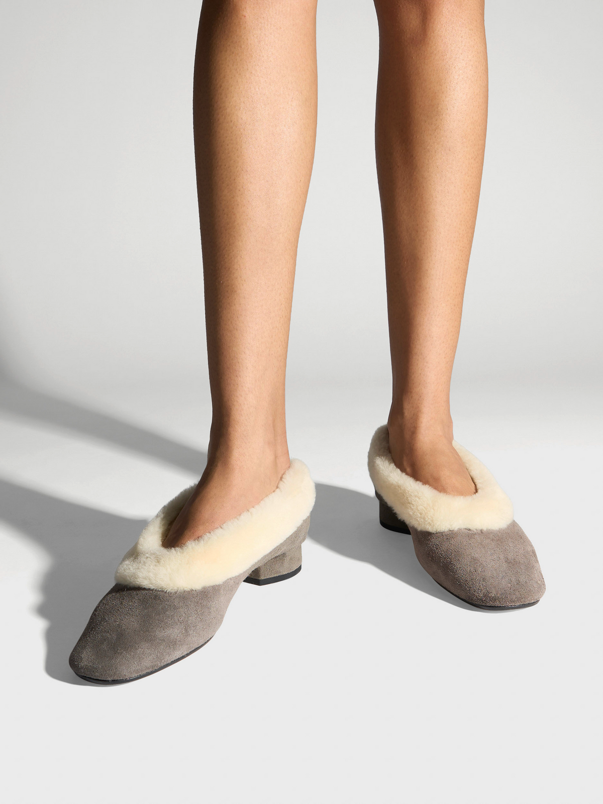 Delia Shearling Flats