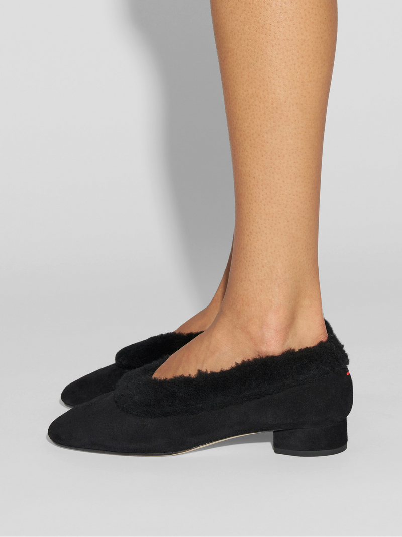 Delia Shearling Flats