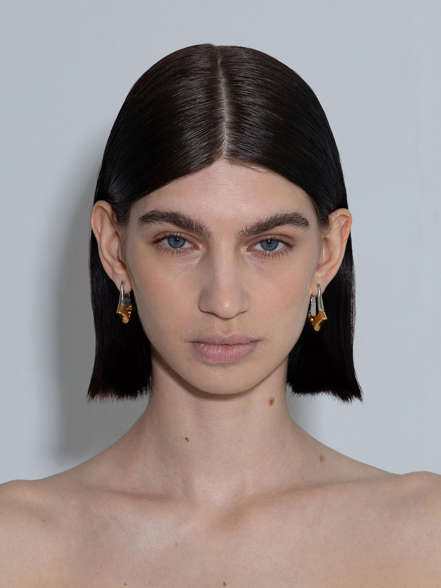 Delilah Palladium and 18kt Gold-Plated Earrings