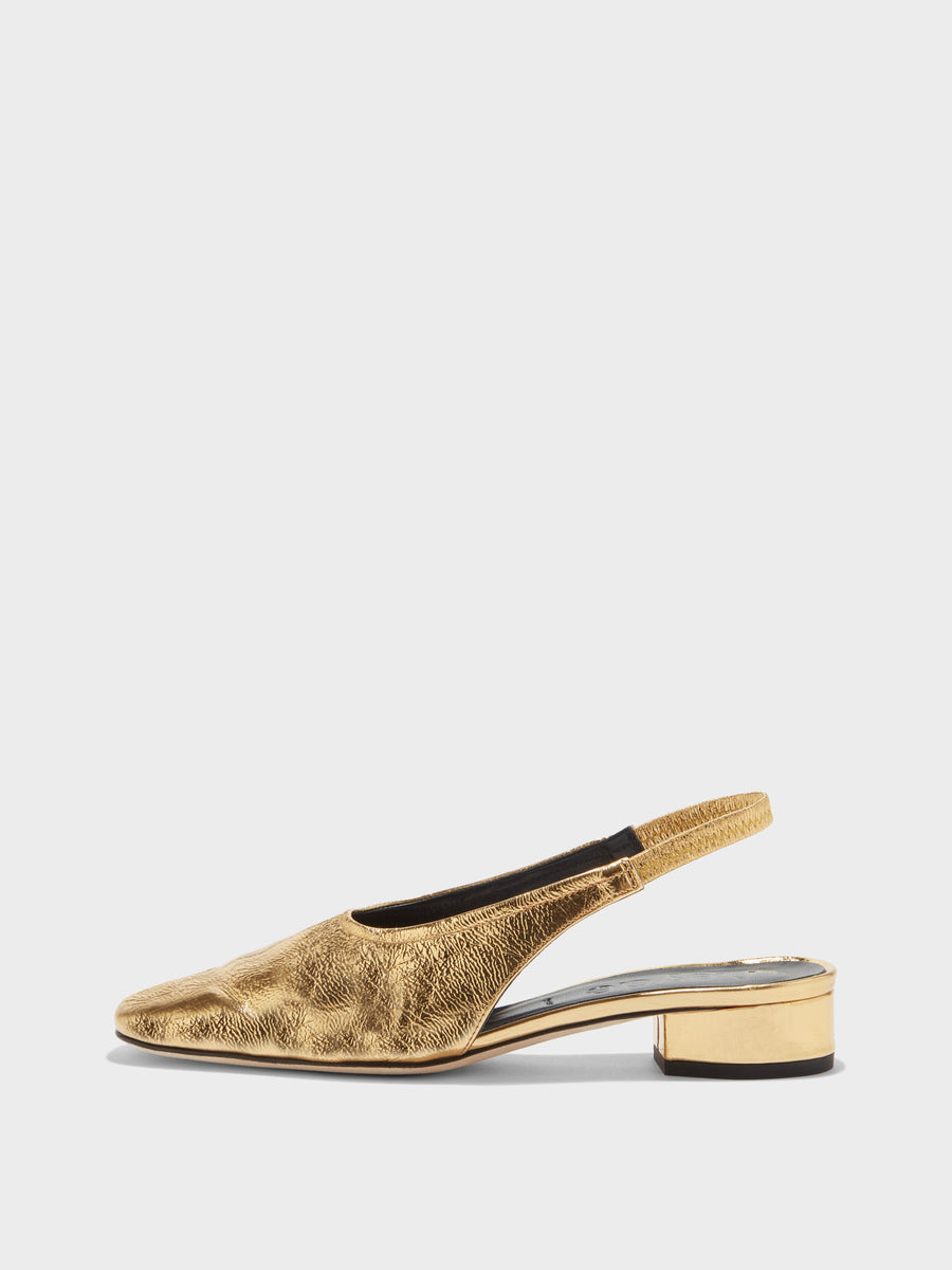 Dua Laminated Leather Slingback