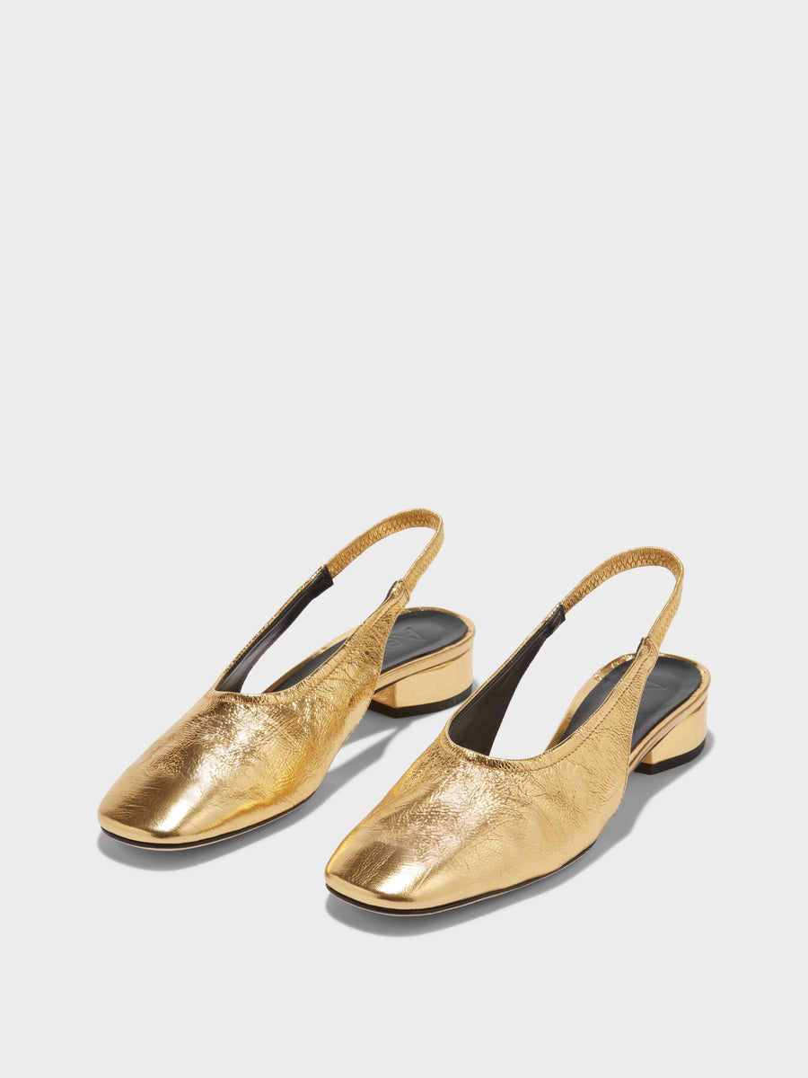 Dua Laminated Leather Slingback