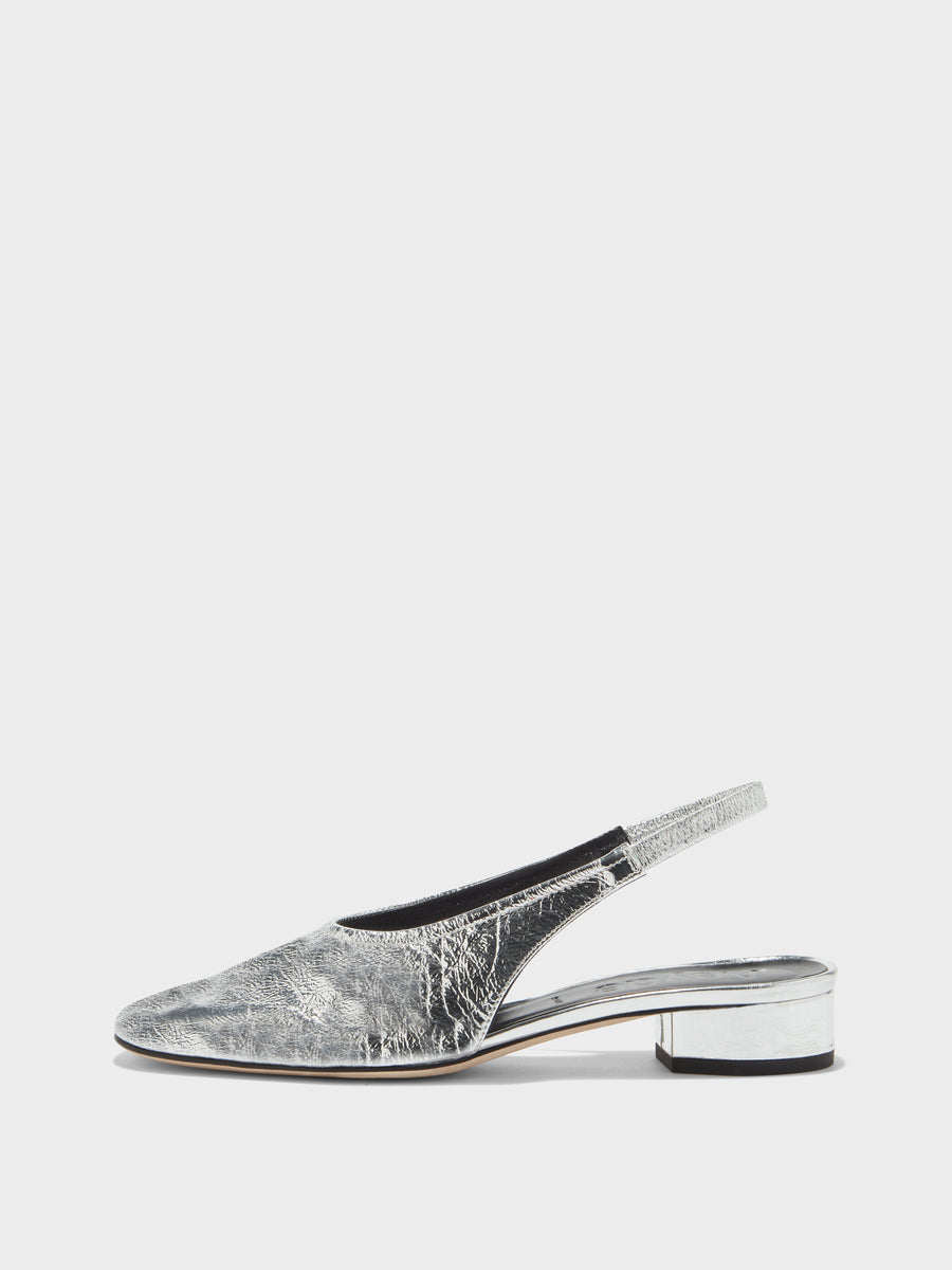 Dua Laminated Leather Slingback