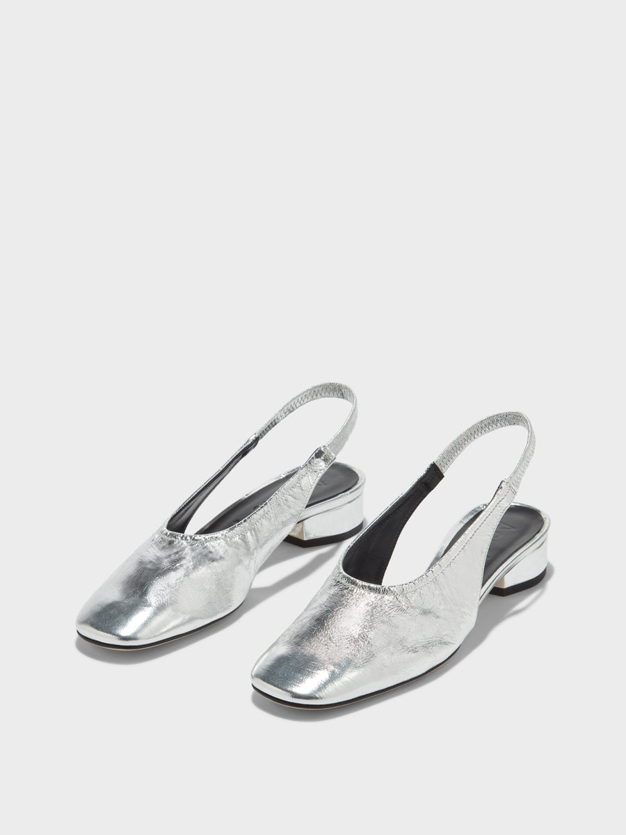 Dua Laminated Leather Slingback