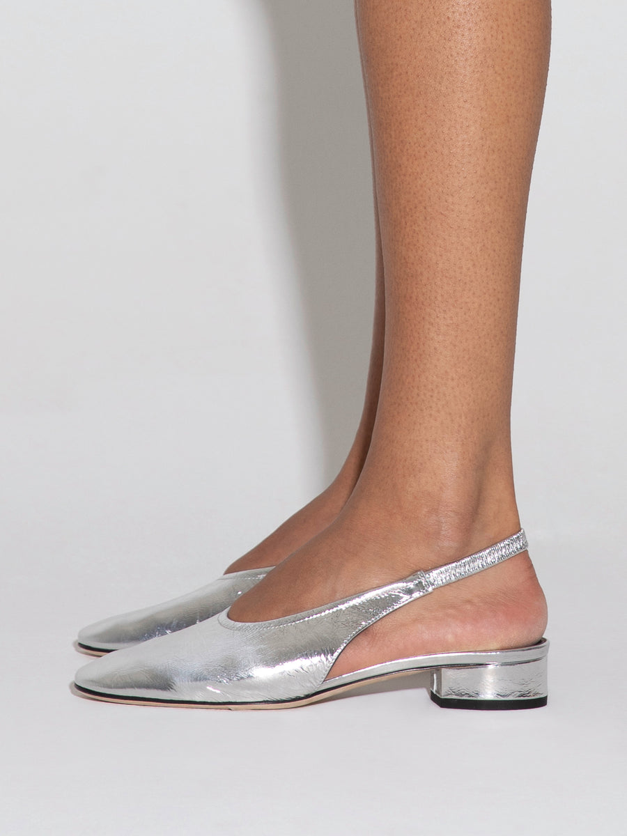 Dua Laminated Leather Slingback