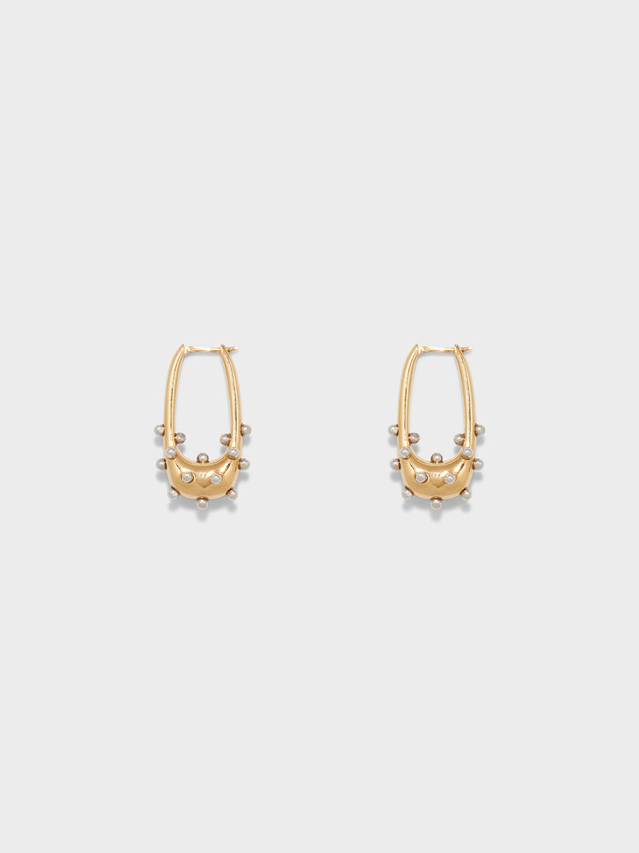 Elias 18kt Gold and Palladium-Plated Hoop Earrings