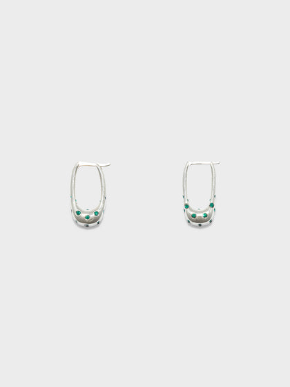 Aeyde | Elijah Crystal and Palladium-Plated Hoop Earrings for Women | Luxury Materials | Handmade in Italy